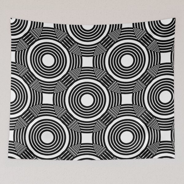Item preview, Bold geometric b&w optical design  designed and sold by Sue’s creations .