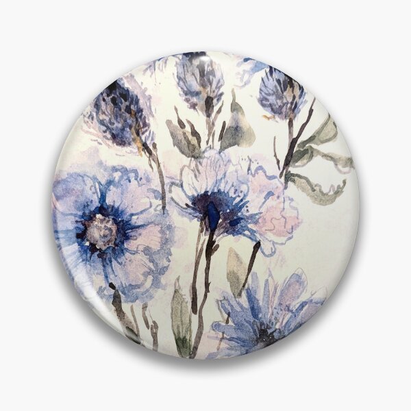 Item preview, Blue Watercolor Flowers designed and sold by Kara Draws.