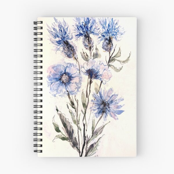 Item preview, Blue Watercolor Flowers designed and sold by Kara Draws.