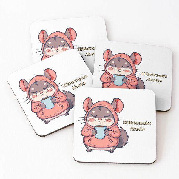Item preview, Hibernate Mode – Cozy Chinchilla Coffee designed and sold by GreennieArt.