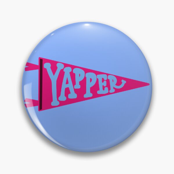 Item preview, YAPPER Pennant Flag | Hot Pink and Light Blue Retro Banner on periwinkle designed and sold by Giulia  Palazzo.