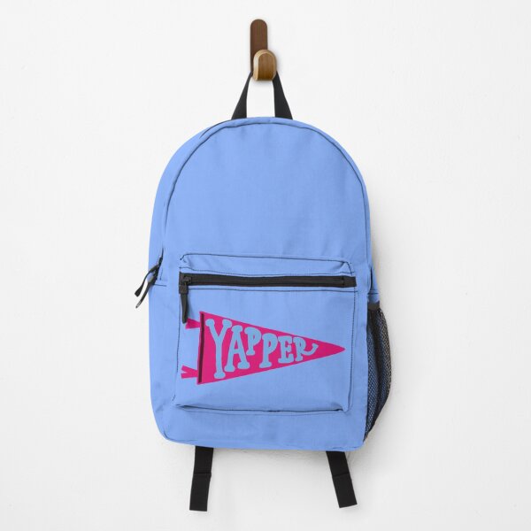 Item preview, YAPPER Pennant Flag | Hot Pink and Light Blue Retro Banner on periwinkle designed and sold by Giulia Palazzo.