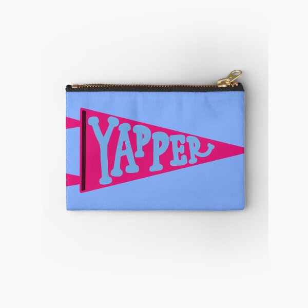 Item preview, YAPPER Pennant Flag | Hot Pink and Light Blue Retro Banner on periwinkle designed and sold by Giulia  Palazzo.