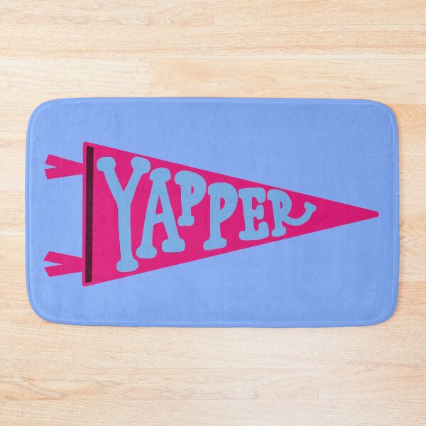Item preview, YAPPER Pennant Flag | Hot Pink and Light Blue Retro Banner on periwinkle designed and sold by Giulia  Palazzo.
