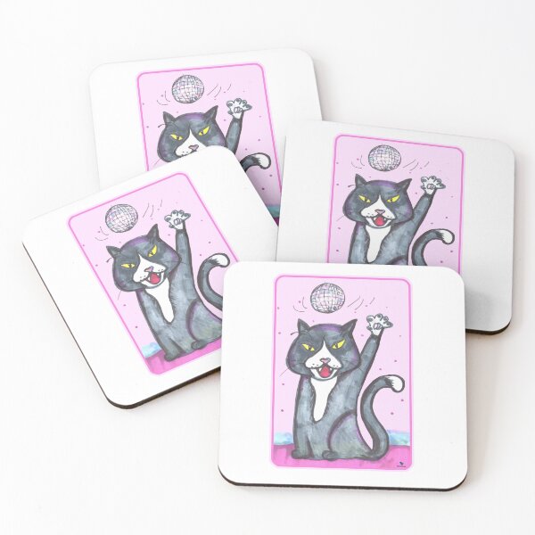 Item preview, Disco Ball Cat Cartoon Fun Art designed and sold by mytshirtfort.