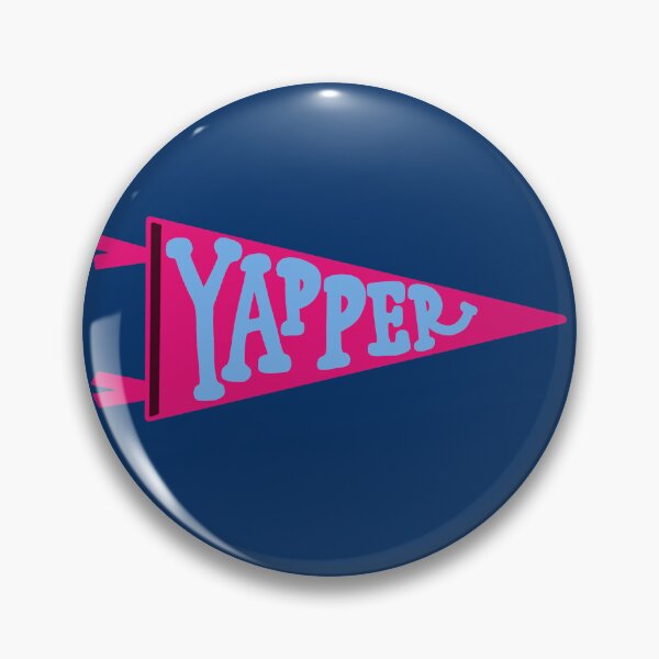 Item preview, Copy of YAPPER Pennant Flag | Hot Pink and Light Blue Retro Banner on navy designed and sold by Giulia  Palazzo.