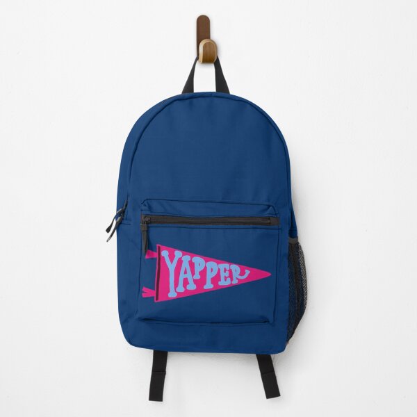 Item preview, Copy of YAPPER Pennant Flag | Hot Pink and Light Blue Retro Banner on navy designed and sold by Giulia Palazzo.