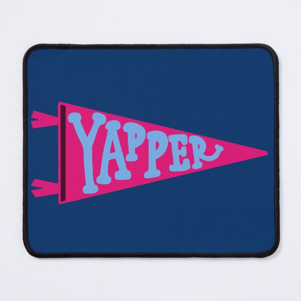 Item preview, Copy of YAPPER Pennant Flag | Hot Pink and Light Blue Retro Banner on navy designed and sold by Giulia Palazzo.