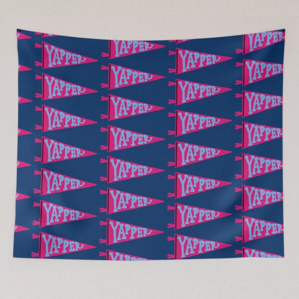 Item preview, Copy of YAPPER Pennant Flag | Hot Pink and Light Blue Retro Banner on navy designed and sold by Giulia  Palazzo.