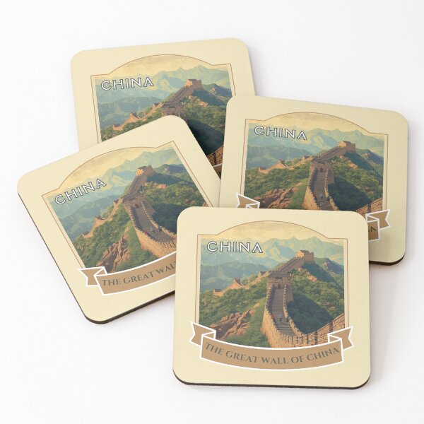 Item preview, The Majestic Great Wall - Vintage China Travel Poster designed and sold by KaBaRen.
