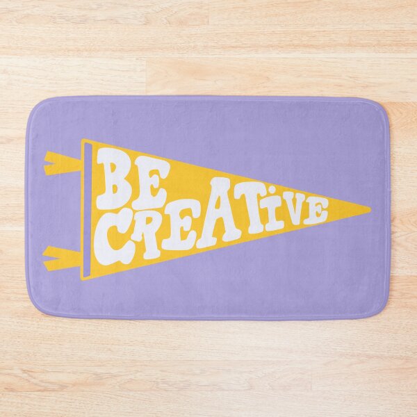 Item preview, Be Creative Pennant Flag | Yellow and White Banner designed and sold by Giulia  Palazzo.