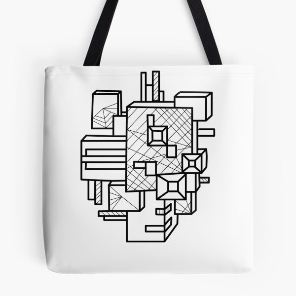 Item preview, Geometric box line art  designed and sold by DoodlesDinks.