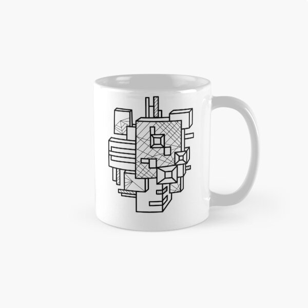 Item preview, Geometric box line art  designed and sold by DoodlesDinks.