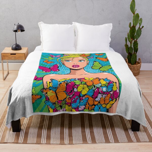 Item preview, Colorful Butterfly Goddess Surrounded by Butterflies designed and sold by Artessie.