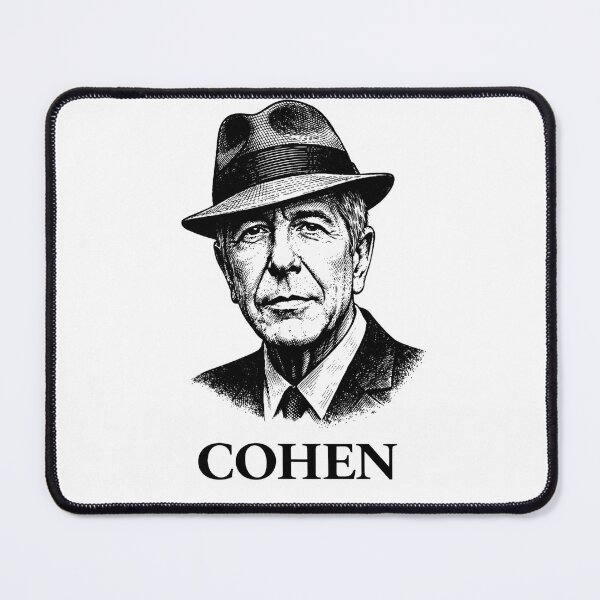 Item preview, Leonard Cohen — Minimal Black & White Portrait designed and sold by Tasty-Shots.