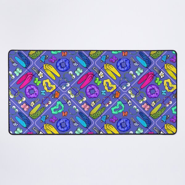 Item preview, Y2k Ducks Hair accessory pattern print indigo version designed and sold by EmmaSB-Designs.