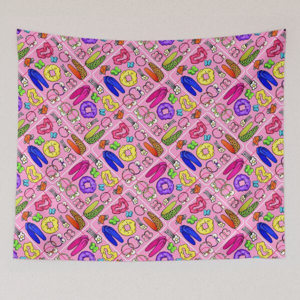 Item preview, Y2k Ducks Hair accessory pattern print Pink version designed and sold by EmmaSB-Designs.