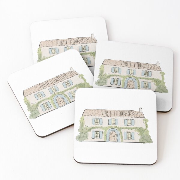 Item preview, Richmond Cottage House - Vintage Cottagecore Watercolor Print designed and sold by Beverly Montgomery Design.