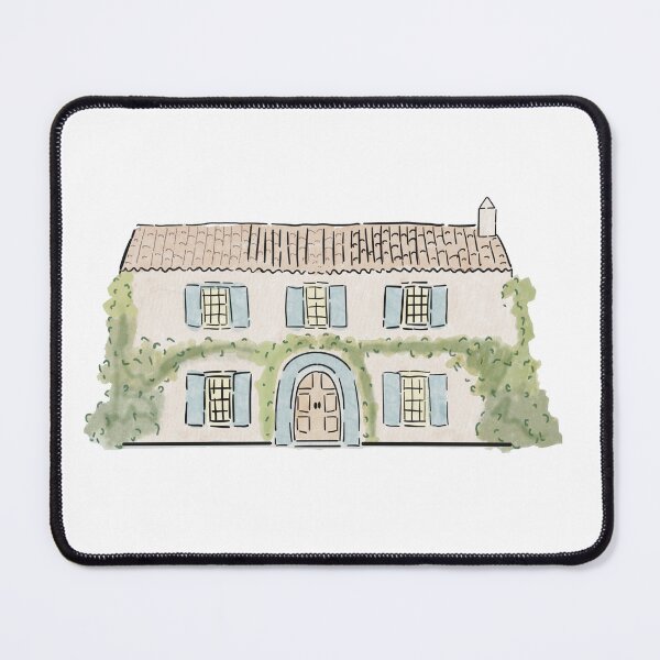 Item preview, Richmond Cottage House - Vintage Cottagecore Watercolor Print designed and sold by Beverly Montgomery Design.