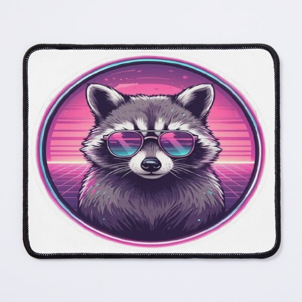 Item preview, Retro Synthwave Raccoon - Cool Trash Panda 80s Style designed and sold by RetroRascalStudio.