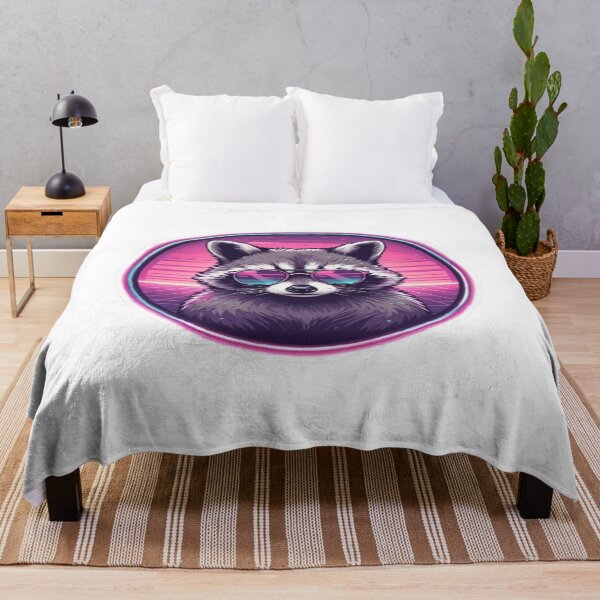 Item preview, Retro Synthwave Raccoon - Cool Trash Panda 80s Style designed and sold by RetroRascalStudio.
