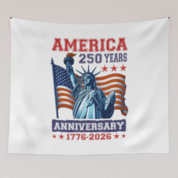 Item preview, America 250 Years Anniversary 1776 2026 Statue of Liberty Patriotic USA Flag designed and sold by MuniraWearify.