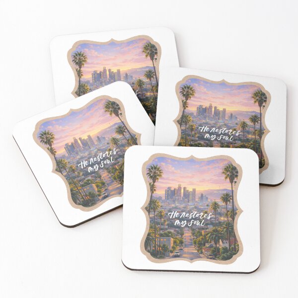 Item preview, Los Angeles Sunset – He Restores My Soul designed and sold by Senkov.