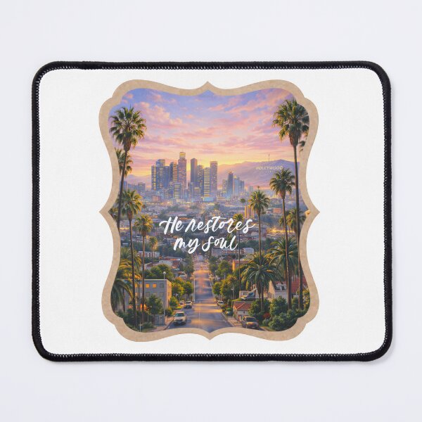 Item preview, Los Angeles Sunset – He Restores My Soul designed and sold by Senkov.