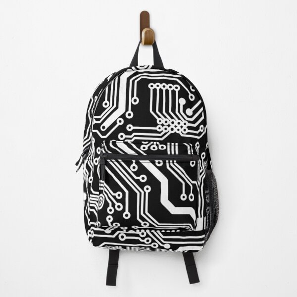 Item preview, black microchip hardware circuit design designed and sold by Giulia Palazzo.