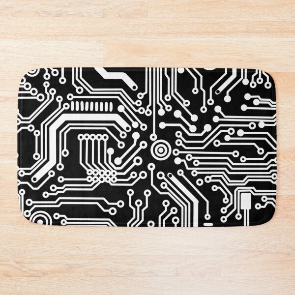 Item preview, black microchip hardware circuit design designed and sold by Giulia  Palazzo.