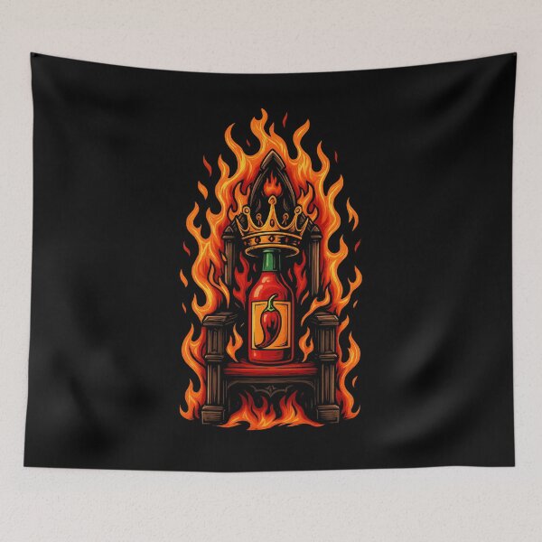 Item preview, King Hot Sauce On The Throne designed and sold by ThoughtsInTheOpen.