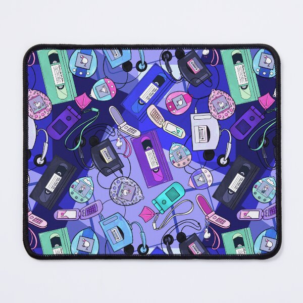 Item preview, Tech and Entertainment from the Y2K era, Y2K Ducks pattern Indigo version designed and sold by EmmaSB-Designs.