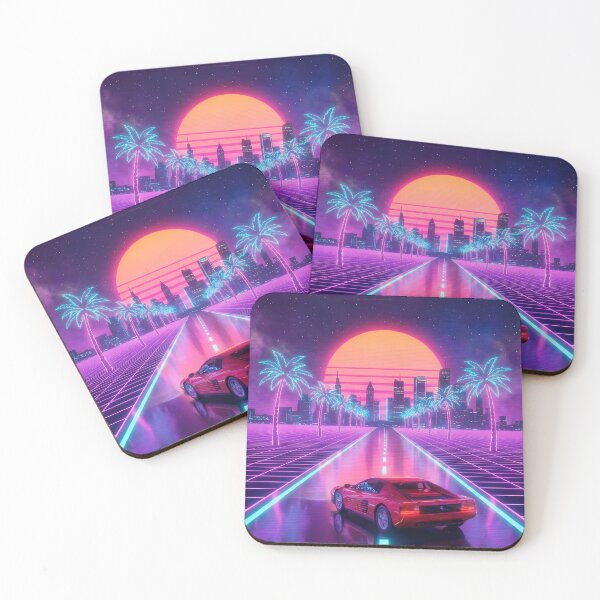 Item preview, Neon Sunset Drive - 80s Outrun Racer designed and sold by powersunlight.