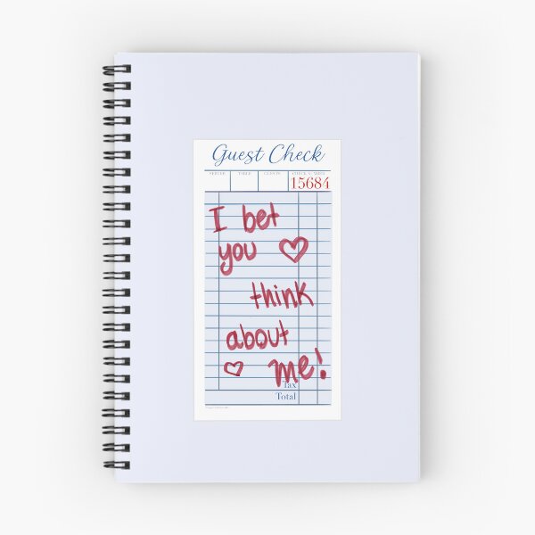 Item preview, I bet you think about me | guest check | docket designed and sold by Sophie Louise Arts.