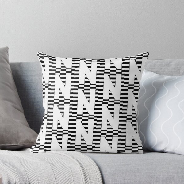 Item preview, Letter N black and white Geometric Art designed and sold by GTeoArt.