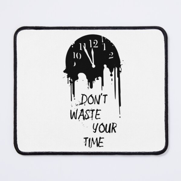 Item preview, Don't Waste Your Time Motivational Clock designed and sold by fancy-to-shop.
