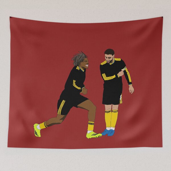 Item preview, Patrick Dorgu Bruno Fernandes Goal Celebration Minimalist designed and sold by Hevding.