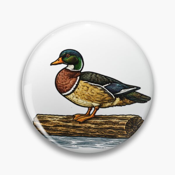 Item preview, Embroidered-Style Wood Duck  designed and sold by TJT-GRAPHIX.