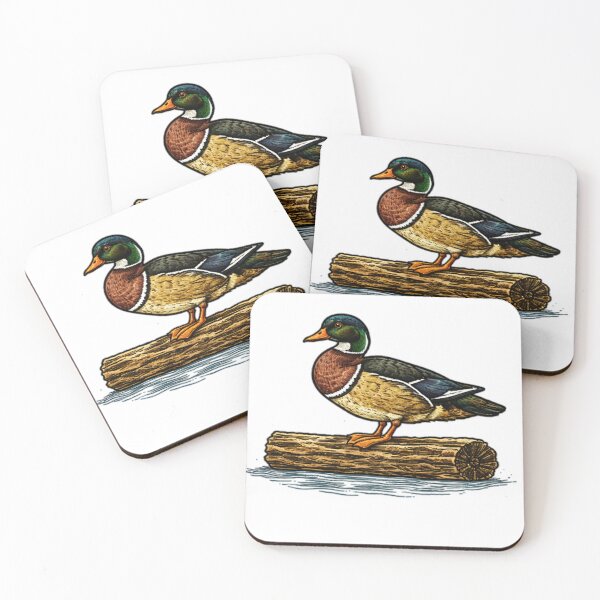 Item preview, Embroidered-Style Wood Duck  designed and sold by TJT-GRAPHIX.