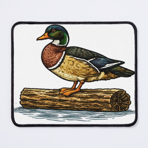 Item preview, Embroidered-Style Wood Duck  designed and sold by TJT-GRAPHIX.