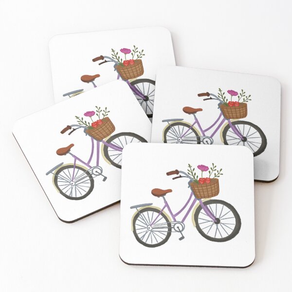 Item preview, Cozy bicycle with floral basket vintage style designed and sold by steladecastro.