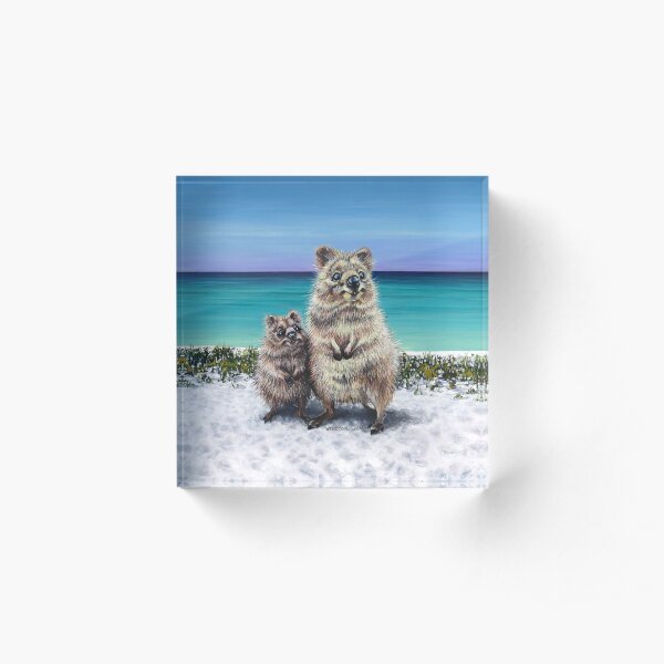 Quokka and Joey Acrylic Block