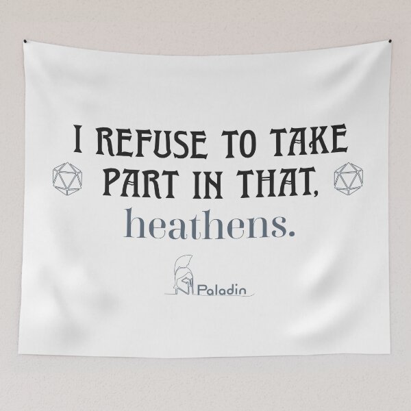 Item preview, DnD Paladin Humor Quote designed and sold by SigilTheory.