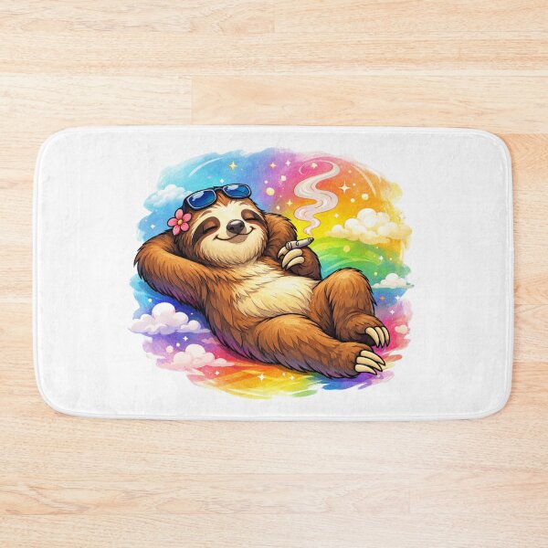 Item preview, relaxed smoking sloth designed and sold by Nasihasi.