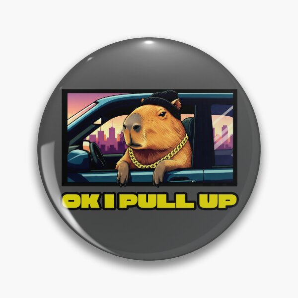 Item preview, Chill Capybara in Car - OK I Pull Up Meme Design designed and sold by Zayavca.