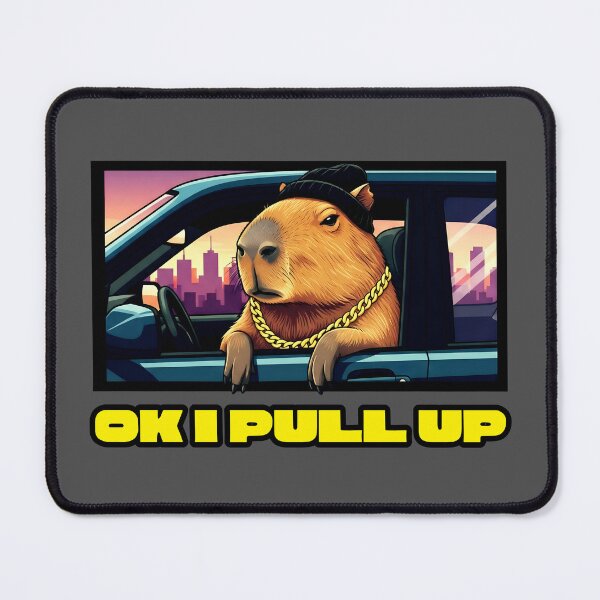 Item preview, Chill Capybara in Car - OK I Pull Up Meme Design designed and sold by Zayavca.