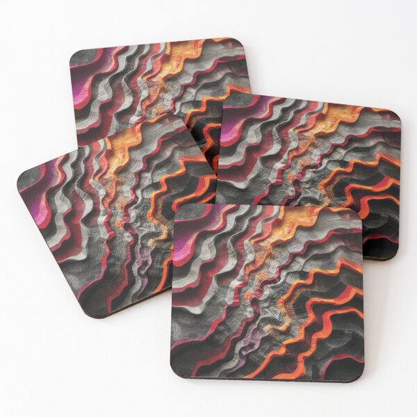 Item preview, Molten Paper Waves - Abstract Textured Art designed and sold by B-Russ-Stuff.