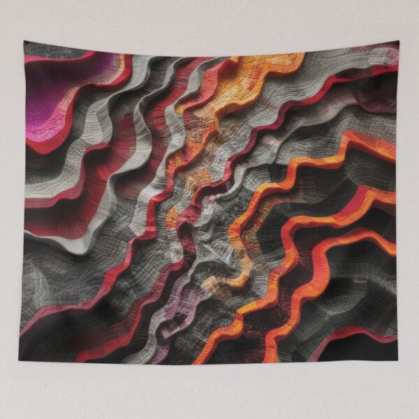 Item preview, Molten Paper Waves - Abstract Textured Art designed and sold by B-Russ-Stuff.