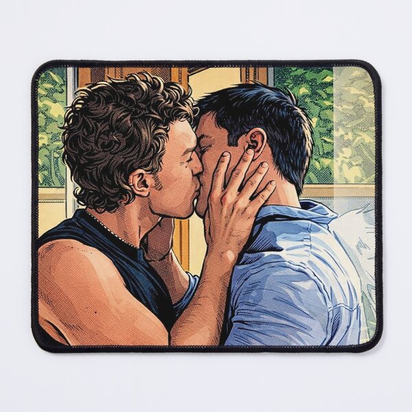 Item preview, Ilya and Shane cute kiss heated rivalry (fan art) designed and sold by PopCultureAndStuff.