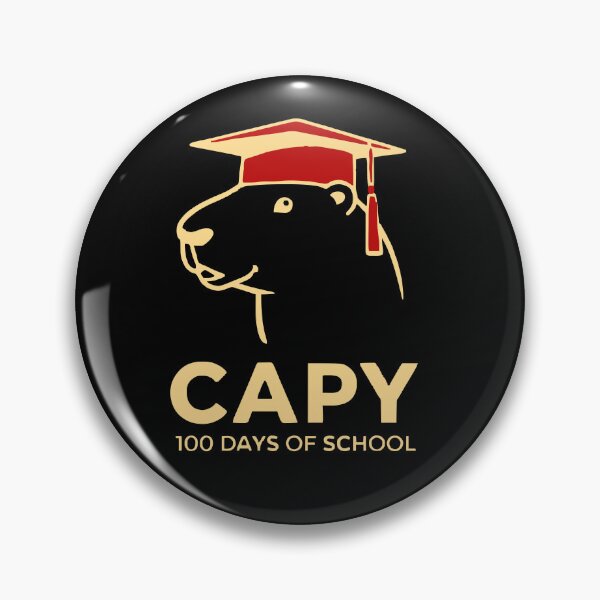 Item preview, Capy - 100 days of shool designed and sold by Insidethelines.